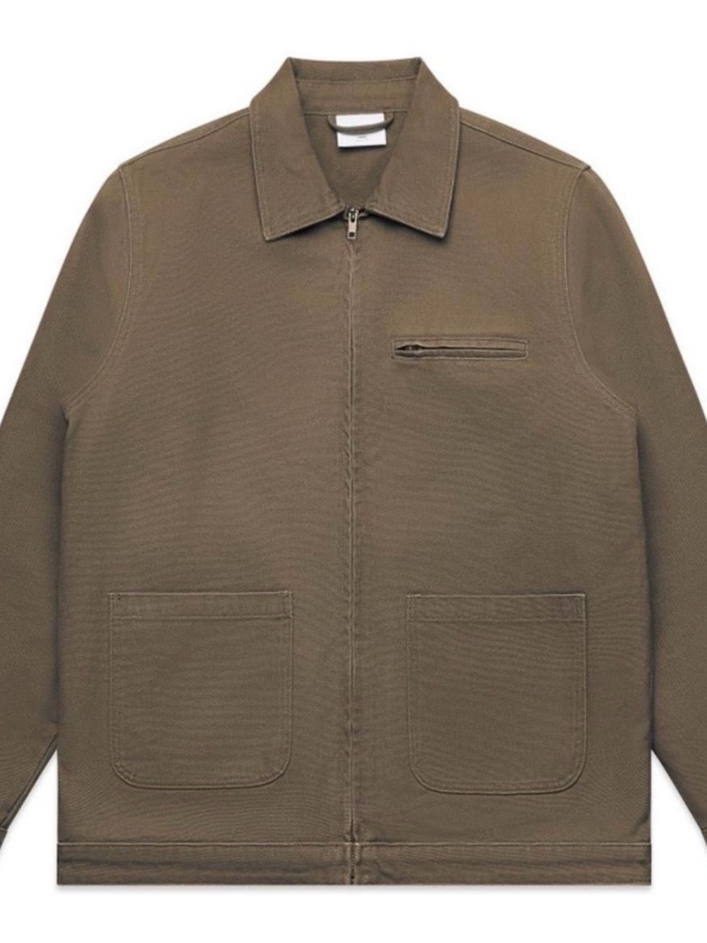 AS Colour Men’s Large Walnut Canvas Work Jacket Zip Front Chore Coat